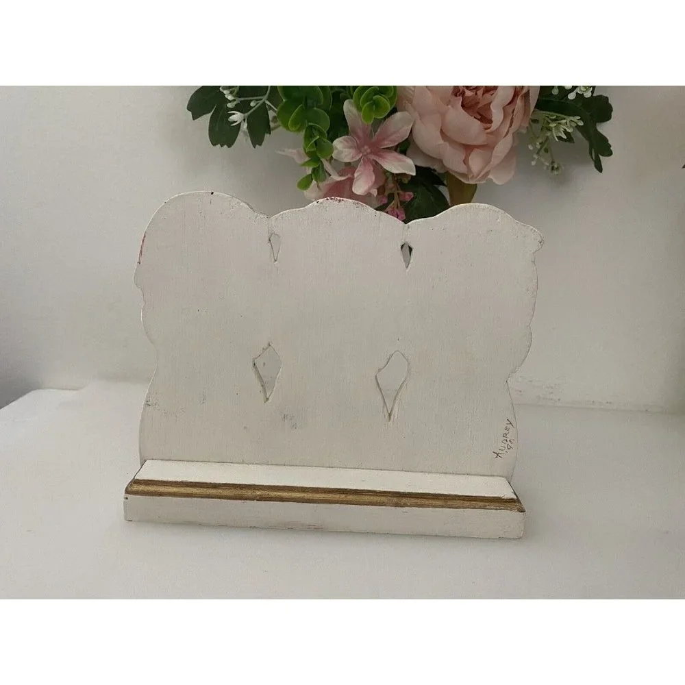 Hand Painted Wood Angels Hand Painted Standing Plaque 7